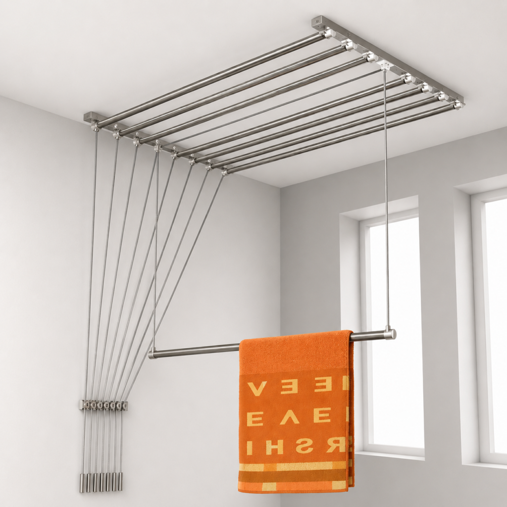 clothes drying rack wall mount